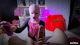 Bandit whore girlfriend milks with massage until last drop