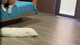 pervert surprises kinky schoolgirl in rough doggystyle anal, cums on floor