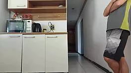 Risky Sex with Husband's Friend While He Bathes, Almost Caught.