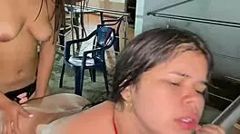 Have Lesbian Sex with My Colombian Stepsister in Lingerie!