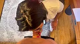 hot brazilian teen fucks fat old guy during inflation 😏