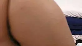 Young 18+ babe STRETCHES tight asshole with big dildo