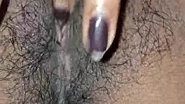 Desi housewife moans loud during close-up hairy pussy worship. Tight Asian solo action!