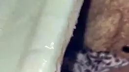 Female teen masturbates with pizza chocolate ice cream peach cheese