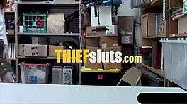 Cute Redhead Teen Shoplifter Caught And Punished In Garage