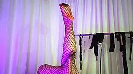 hot girl in fishnets gets her pussy masturbated by cipriani