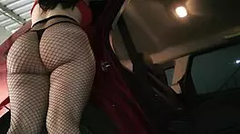 Beautiful girl in the passage of the contract