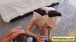 Lulu Chu and Scott Nails: Petite 18+ Asian Blonde Sucking Huge Cock