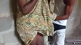 Welcome to my uncompleted home, where I fuck her doggystyle outdoors, wet cock bending her over for blowjob.