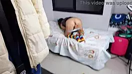 Caught Stepsister Masturbating For Daddy's Cum On Ass