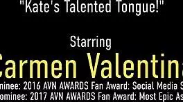 I saw carmen valentina and kate england in black lingeri, they was eating pussy so good, it was amazin