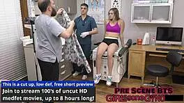 Cheerleader TYLER LYNN gets a SPORTS PHYSICAL behind the scenes