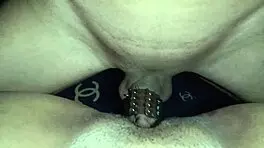 Amateur couple's intense quickie creampie with monster cock