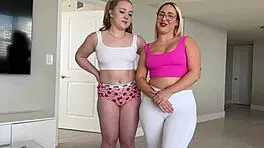 Thick Teen 18+ Step Sisters Eva Nyx & Brookie Blair Play Naughty Game