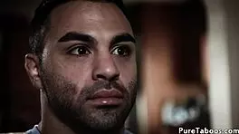 Beautiful glam teen intensely drilled in taboo threeway