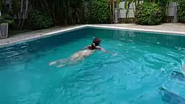 While On Vacation Fucked Stepmother In Pool!