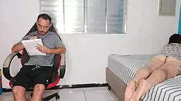 Half-Sister Excitedly Teases With Exposed Ass For Provocation