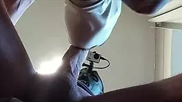 preview - naked milf with pantyhose and heels gives a blowjob with swallowing