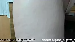 arab milf goes wild, banging her wet pussy and ass with a table dildo for cum