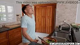 Johnny can't resist his hot black stepsis's perfect butt