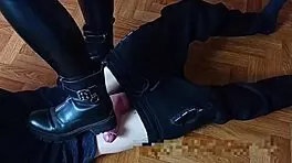 Intense Foot Fetish Dominance: Girls in Boots Give Hardcore Footjobs