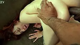 Redhead Pixie Moans Loud Anal Bbc Treatment