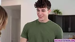 stepmom anya olsen flashes upskirt to stepsons for hardcore fun