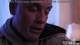 Stepdad Removes Stepdaughter's Chastity Belt for Rough Cunilingus