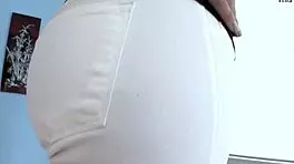 Blonde milf passionately plays with indian teen 18+ using strapon on sofa