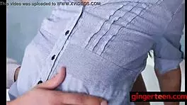 hot sexy redhead ava parker gives sensual blowjob