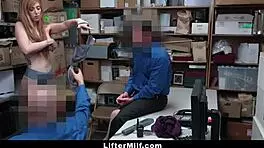 slutty redhead stepmom and stepdaughter say, 'strip searched together.'