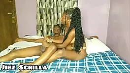 Ebony teen sucking and pounding is wonderful