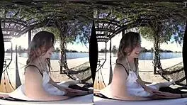 Girls sharing cock in VR