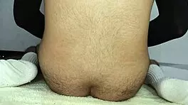 shoving huge 8 cm cock toy and tentie in my tight ass