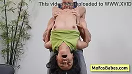 Petite Brunette Jade Kimiko Sucks Huge Dick And Balls With Charles Dera