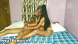 Ebony teen sucking and pounding is wonderful