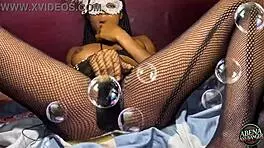 Two Slim Teens Play with Themselves and Each Other Before Foursome with Two Big Black Dicks