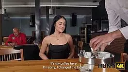 hunt4k shy brunette goes wild in toilet sex with stranger! 🚽