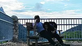 babysitter sucks stranger on mountain