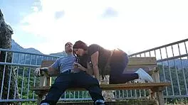 babysitter sucks stranger on mountain