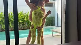 skinny blonde rides in cowgirl