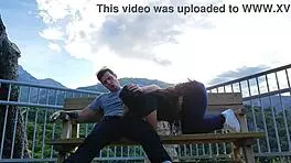 babysitter sucks stranger on mountain