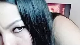 Horny Colombian girl intensely deep throats cock, cum on her ass!