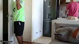 Double Blowjob Turns Wild With Girlfriend and Stepdad