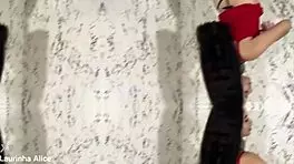 novinha shows off and plays with toys