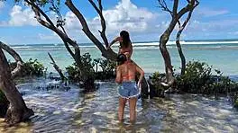Two Hotties Enjoying The Beach At Enseada Dos Corais