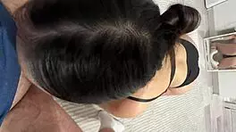 cum in my little mouth teasing brunette