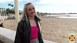 Beautiful blondes Nathalie and Luth play with cock intensely