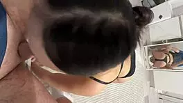 cum in my little mouth teasing brunette