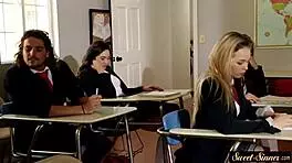 Slutty Stepsister Rides Cock in Glamorous Fantasy Storyline with Socks and Classy Pussy